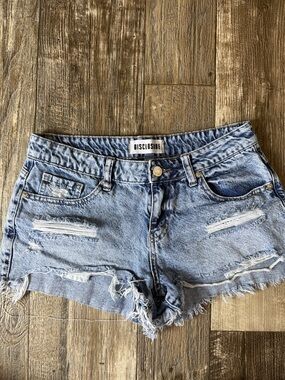 Disclosure Light Blue Distressed Denim Women Jean Shorts, 9/29